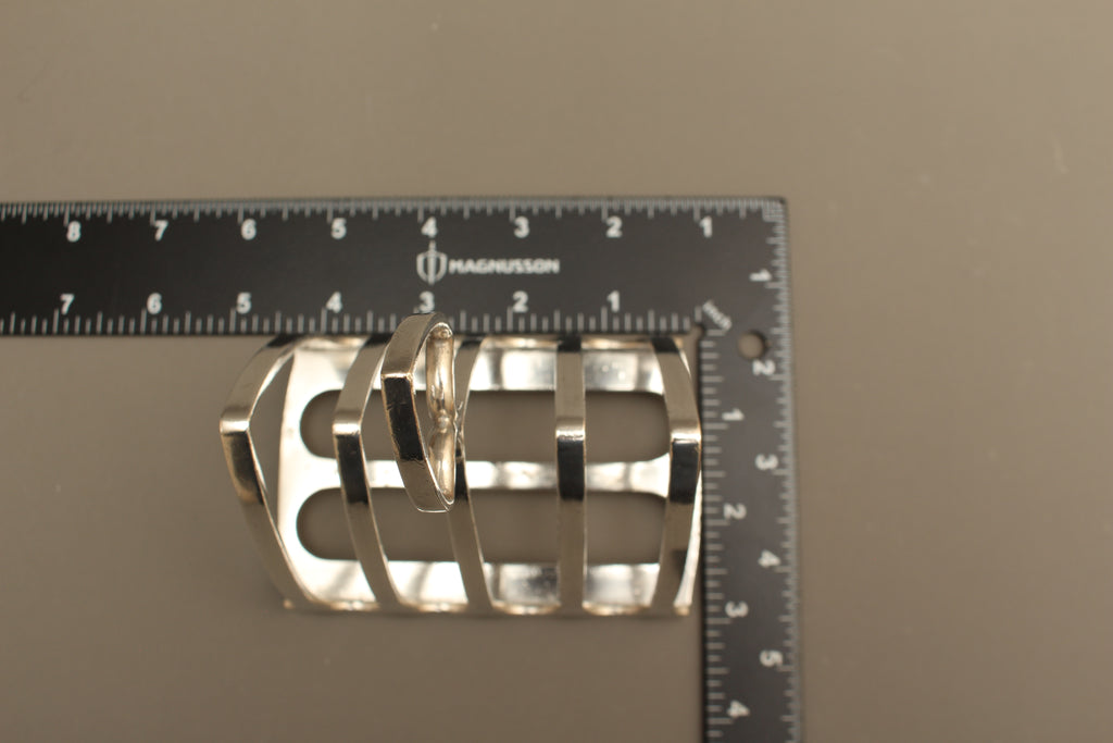 Antique Goodwins Ltd Sheffield Silver Plated Toast Rack - 4-Slot Wave Edge Letter Rack (c.1910)
