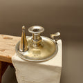 Antique Hawksworth Eyre & Co Sheffield Silver Plated Chamberstick with Matching Stamped Snuffer (c.1900)