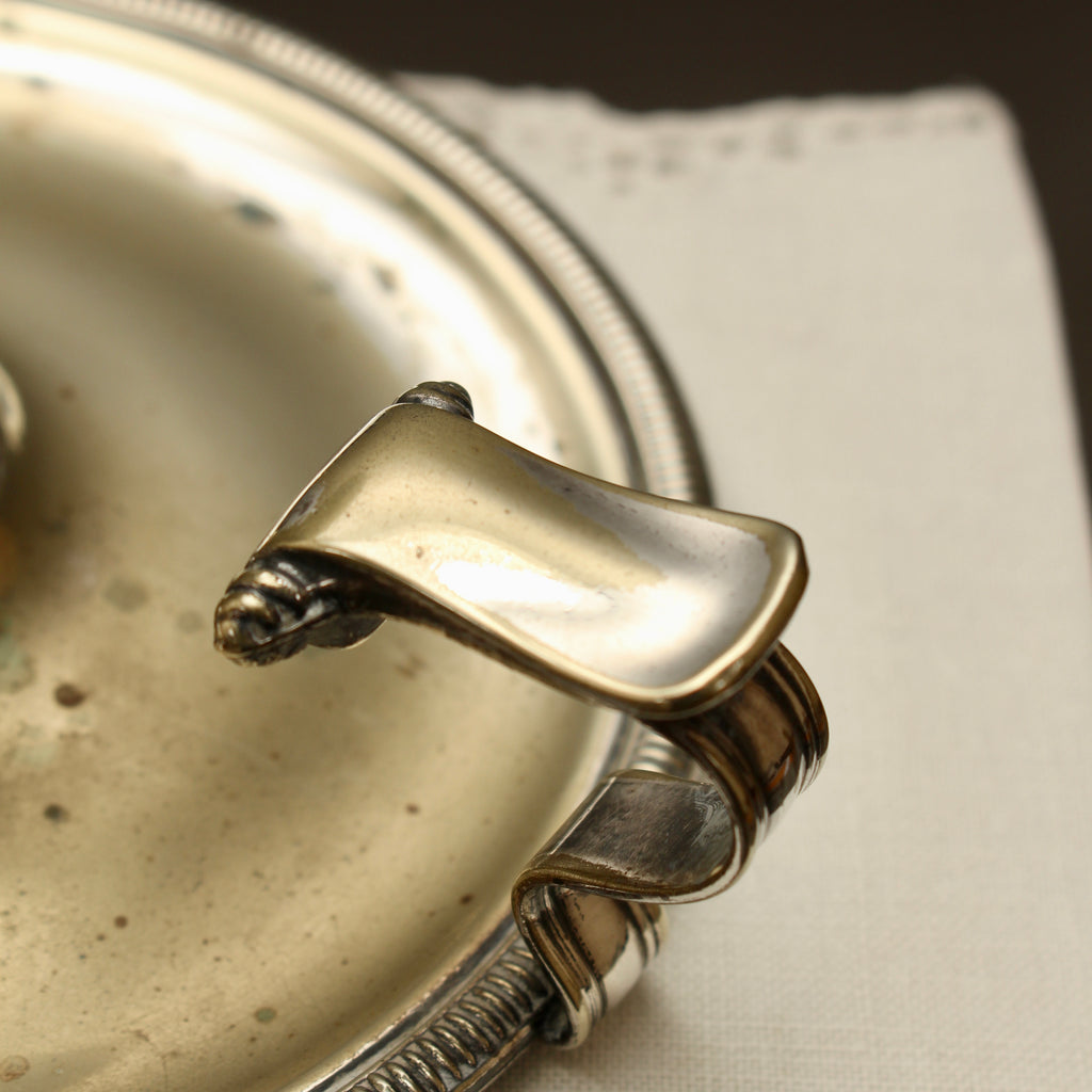Antique Hawksworth Eyre & Co Sheffield Silver Plated Chamberstick with Matching Stamped Snuffer (c.1900)