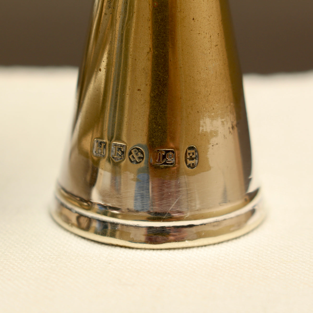 Antique Hawksworth Eyre & Co Sheffield Silver Plated Chamberstick with Matching Stamped Snuffer (c.1900)