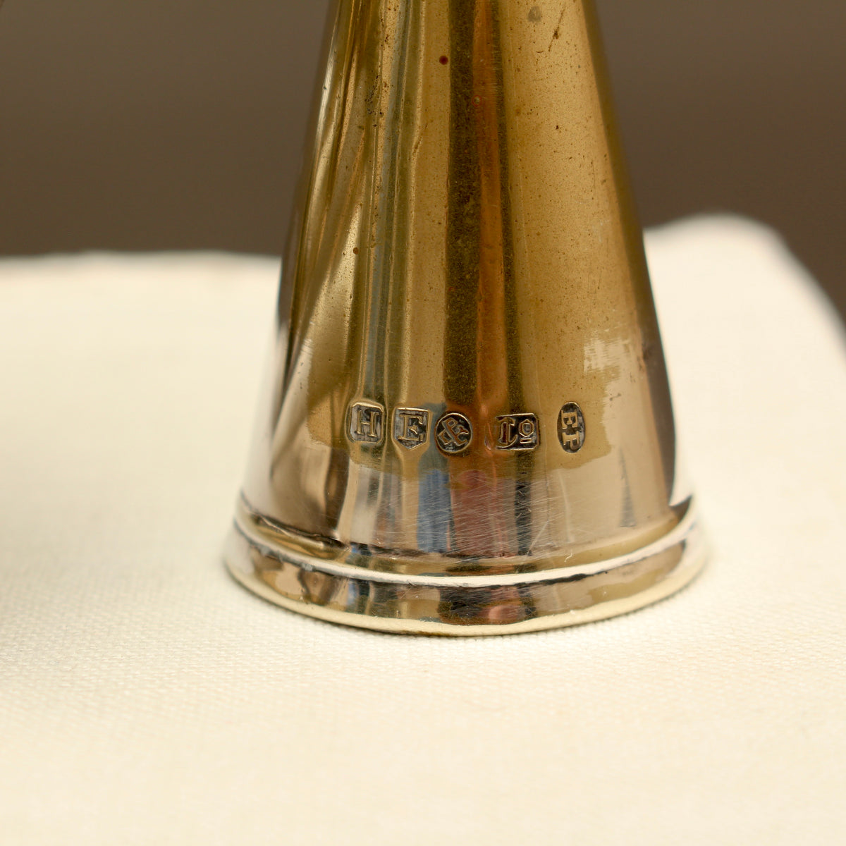 Antique Hawksworth Eyre & Co Sheffield Silver Plated Chamberstick with Matching Stamped Snuffer (c.1900)