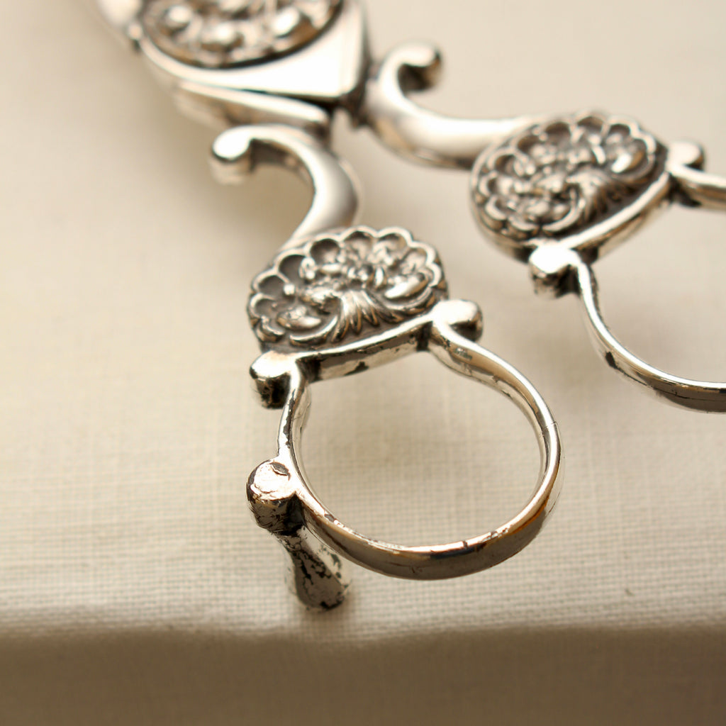 Antique Silver Plated Ornate Candle Snuffer Scissors | Vintage Wick Trimmer