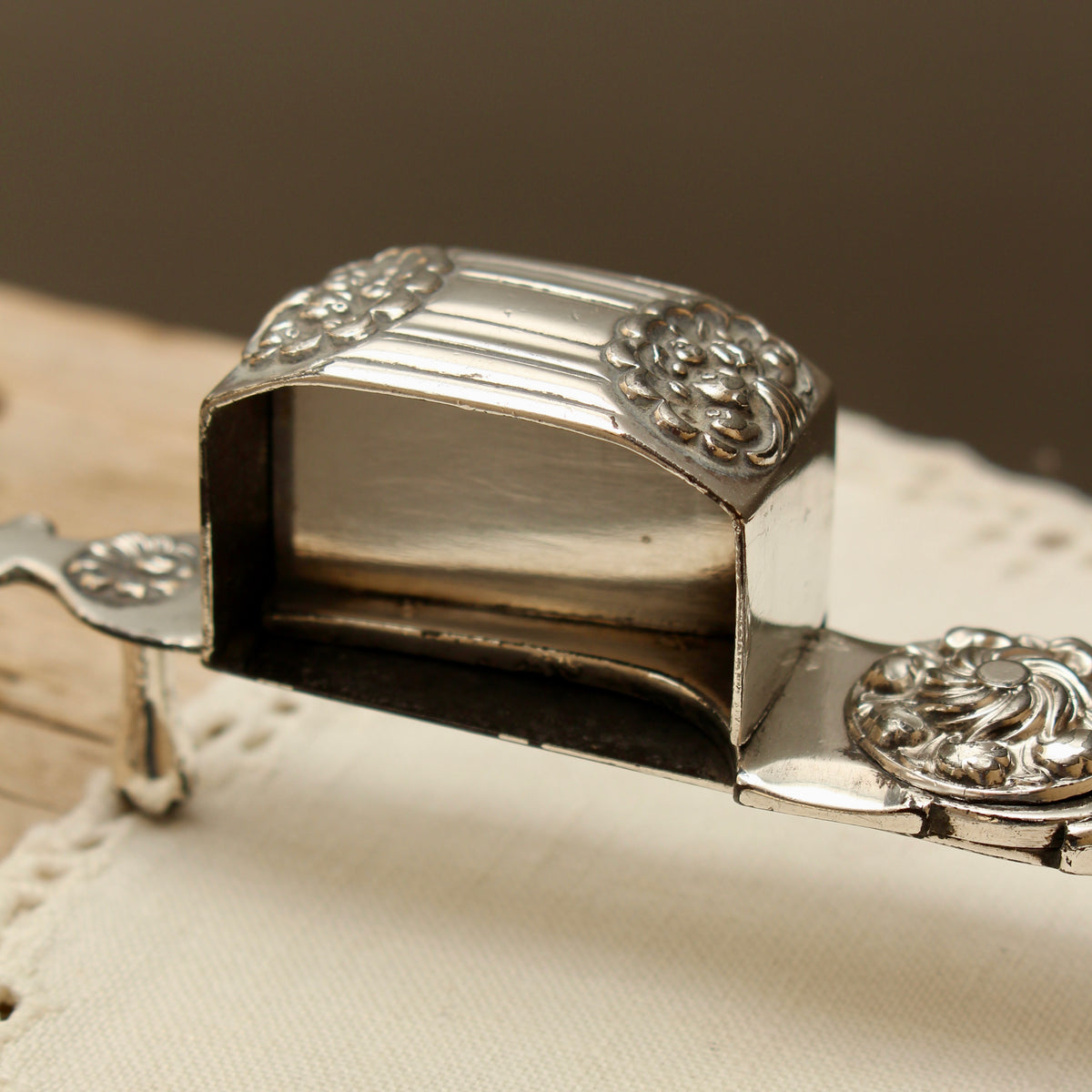 Antique Silver Plated Ornate Candle Snuffer Scissors | Vintage Wick Trimmer