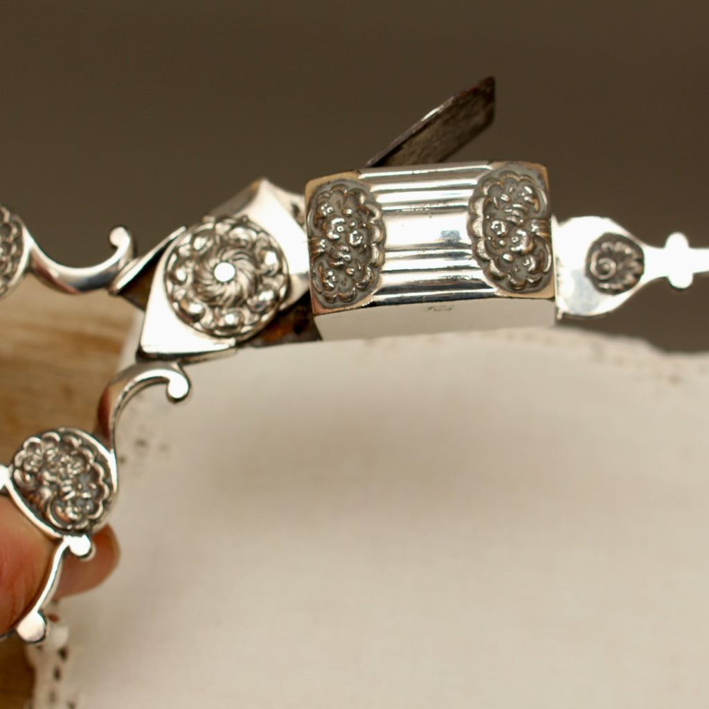 Antique Silver Plated Ornate Candle Snuffer Scissors | Vintage Wick Trimmer