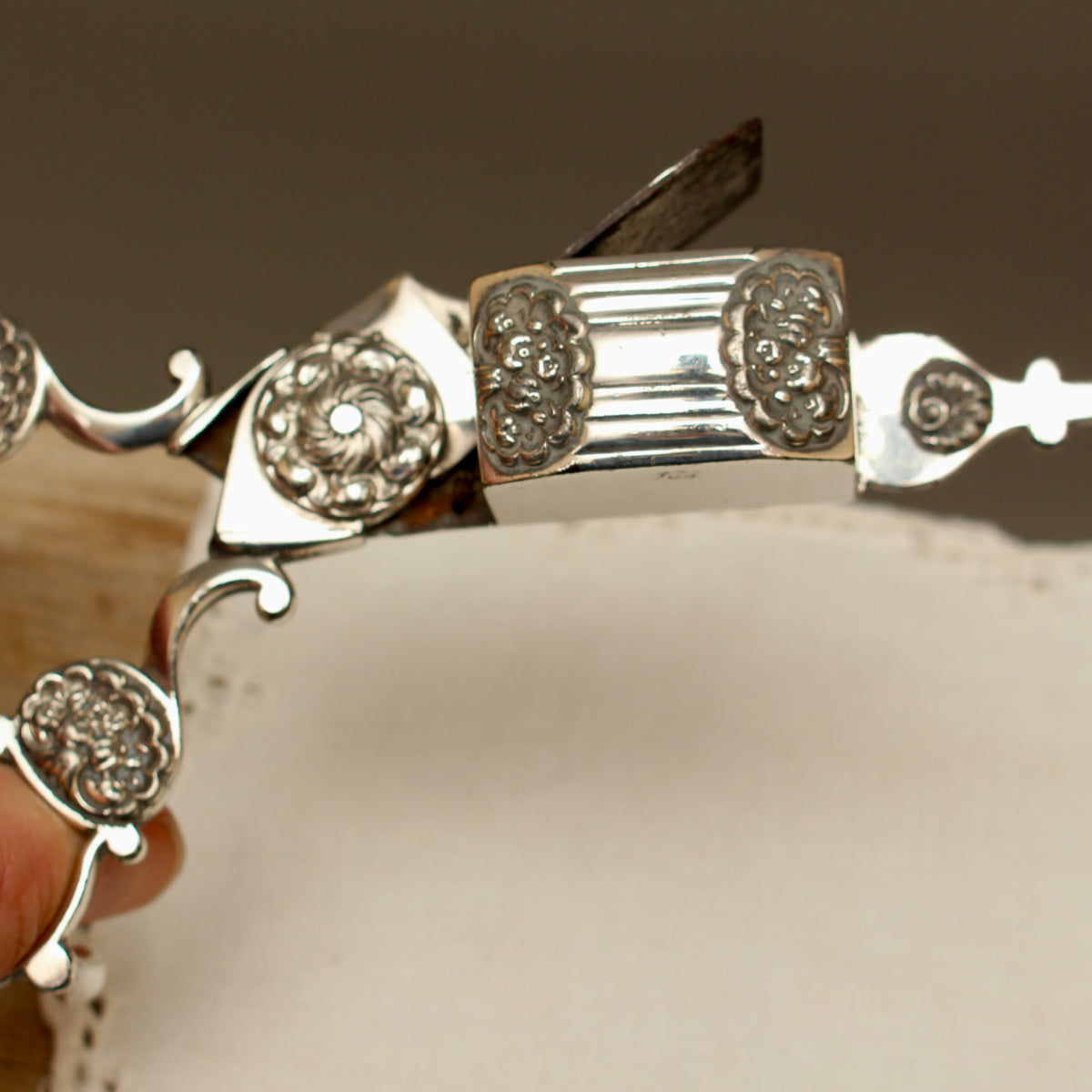 Antique Silver Plated Ornate Candle Snuffer Scissors | Vintage Wick Trimmer