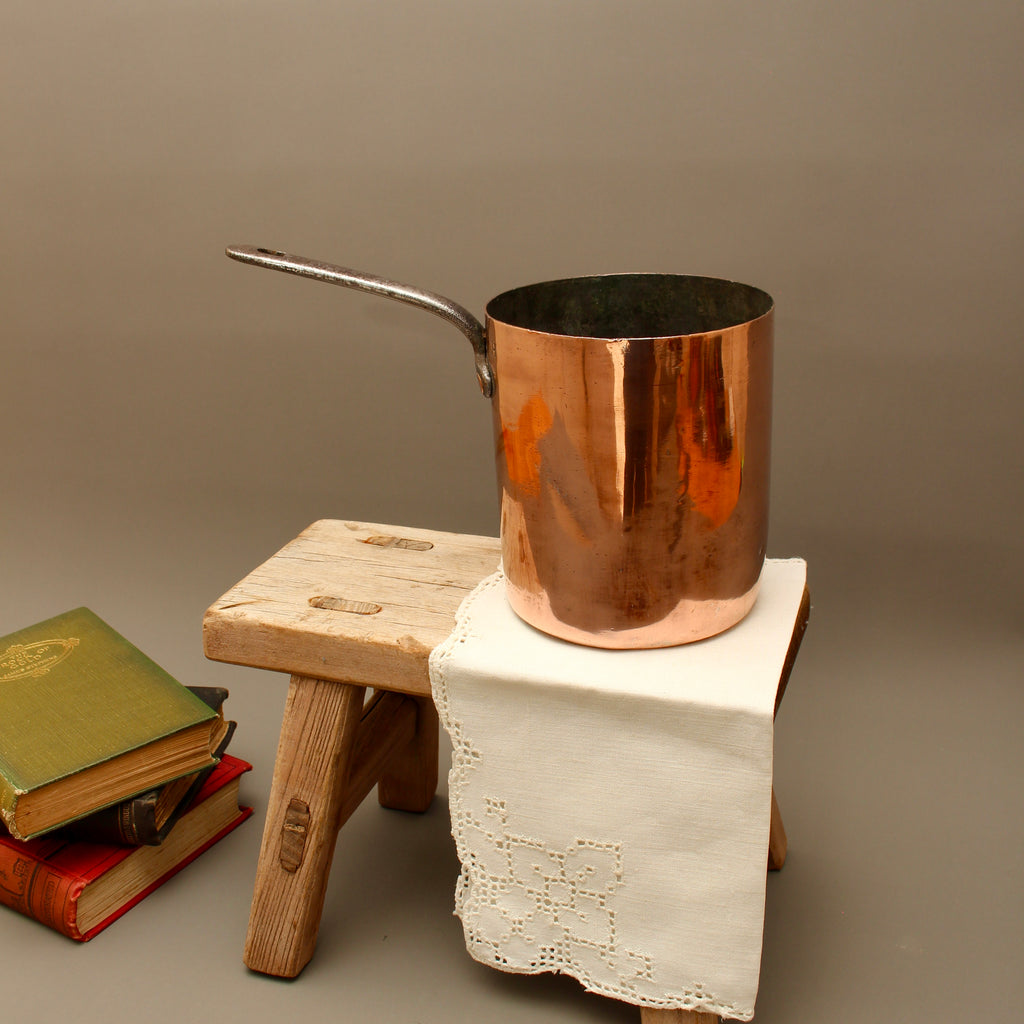 Antique Army & Navy CSL Copper Milk Warmer | Dovetailed Culinary Pot