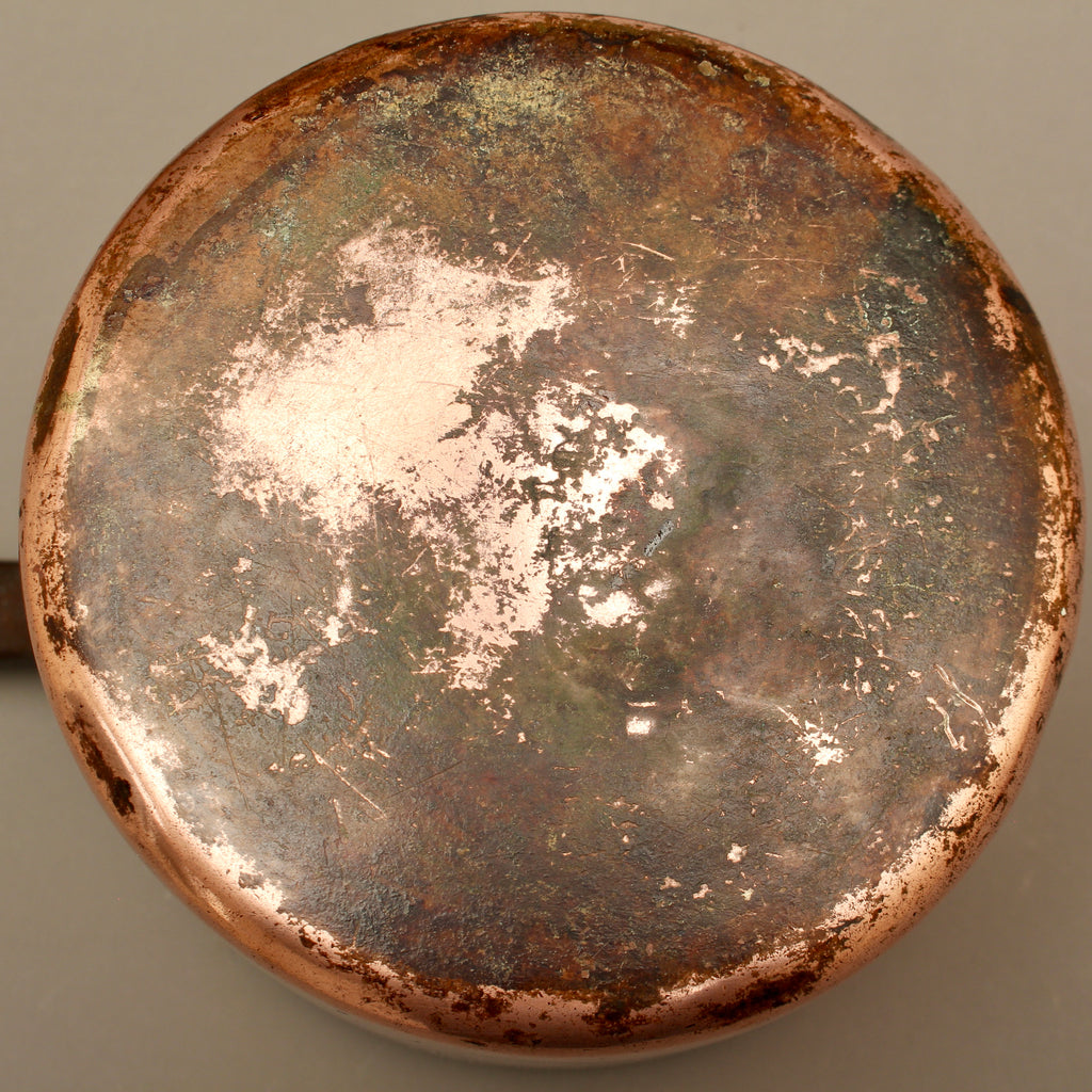 Antique Heavy Gauge Copper Saucepan | Victorian Farmhouse Kitchenalia