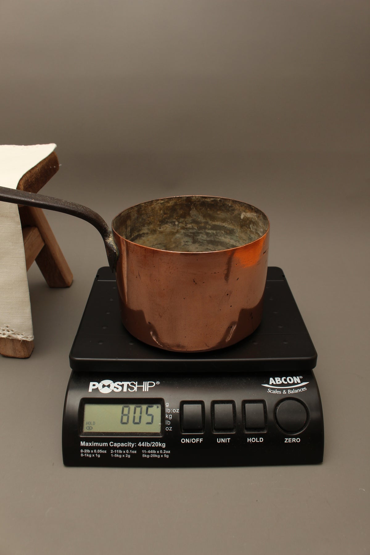 Antique Heavy Gauge Copper Saucepan | Victorian Farmhouse Kitchenalia
