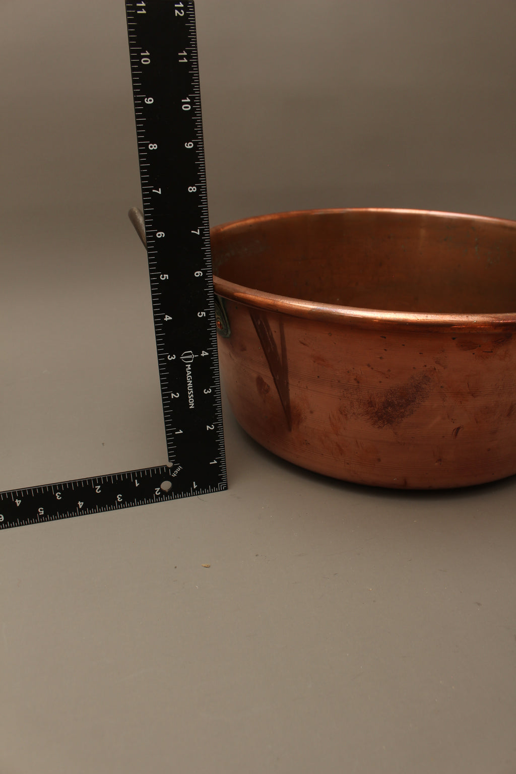 Antique French Heavy Gauge Copper Jam Pan | Victorian Preserve Basin