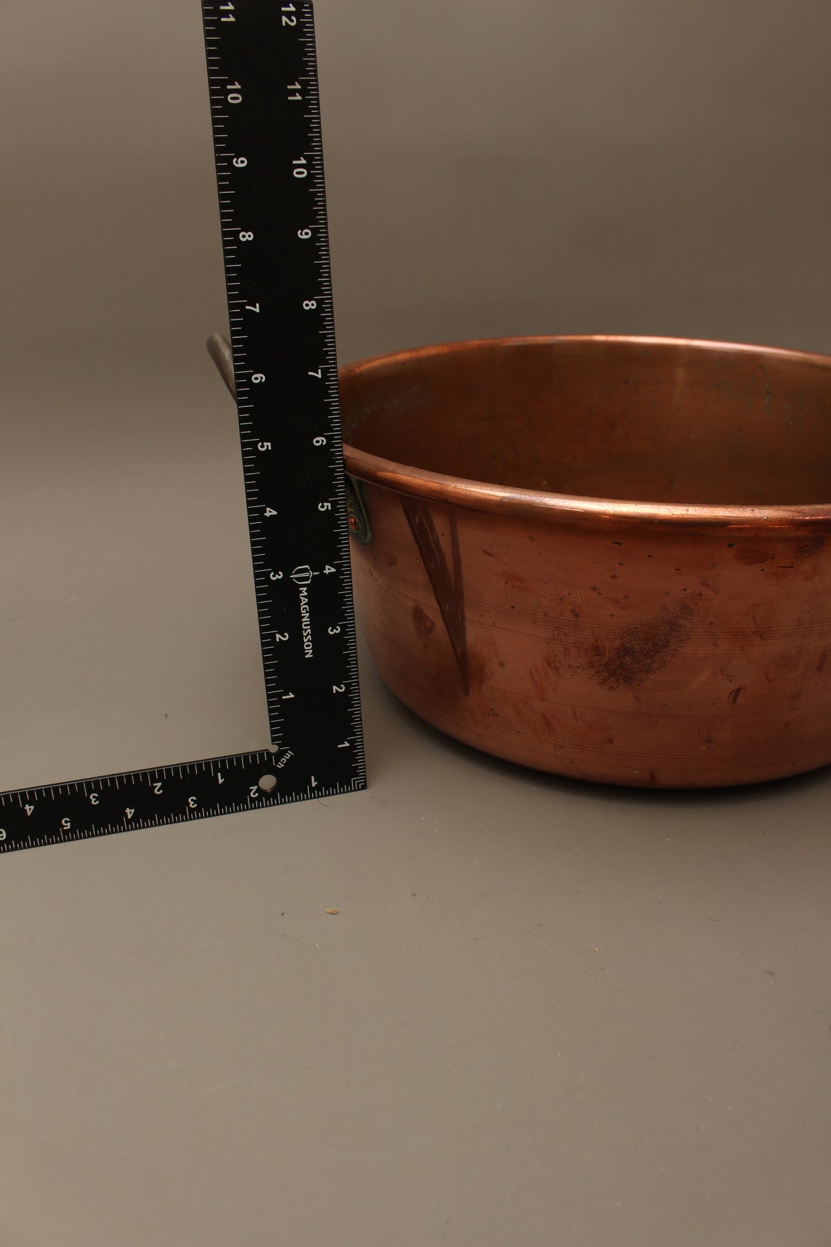Antique French Heavy Gauge Copper Jam Pan | Victorian Preserve Basin