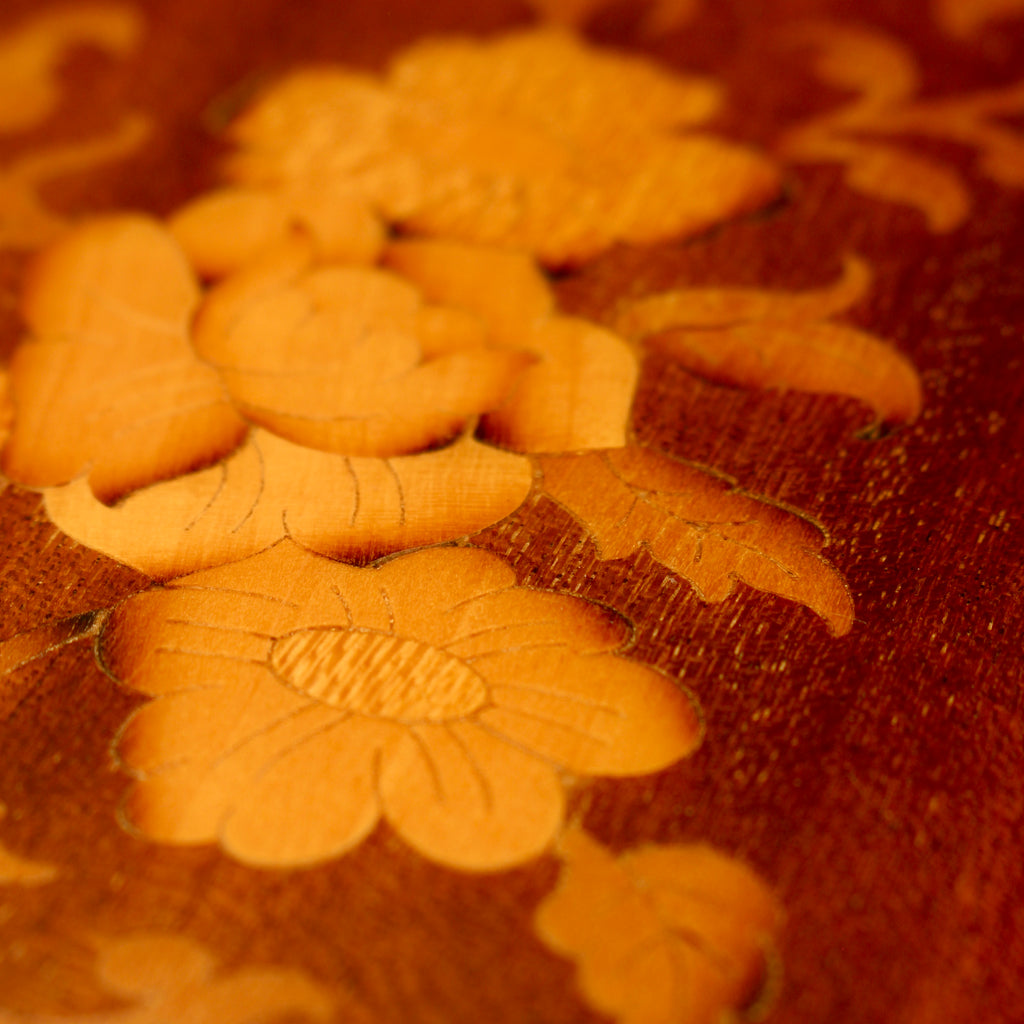Italian Floral Marquetry Trinket Box | Sorrento Inlaid Wood Table Box