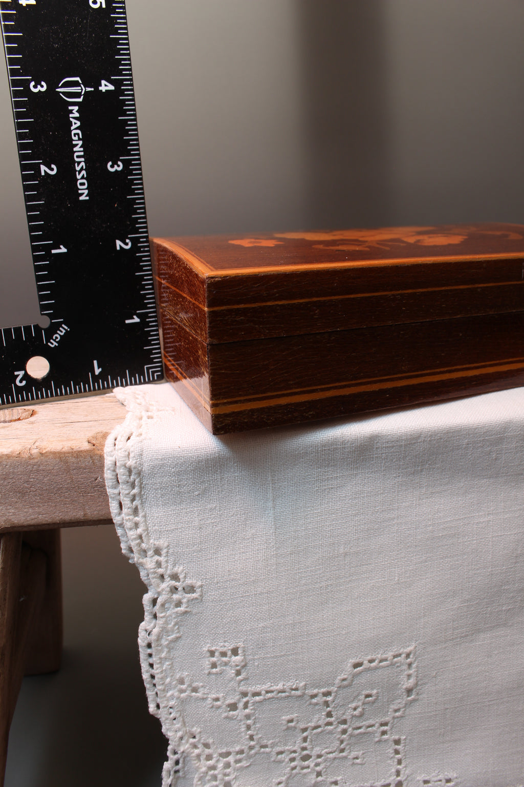 Italian Floral Marquetry Trinket Box | Sorrento Inlaid Wood Table Box