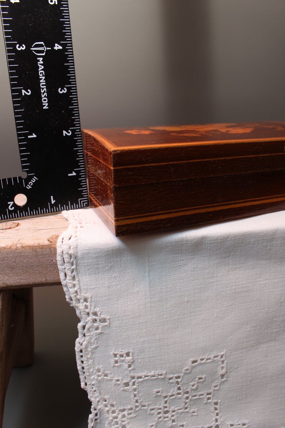 Italian Floral Marquetry Trinket Box | Sorrento Inlaid Wood Table Box
