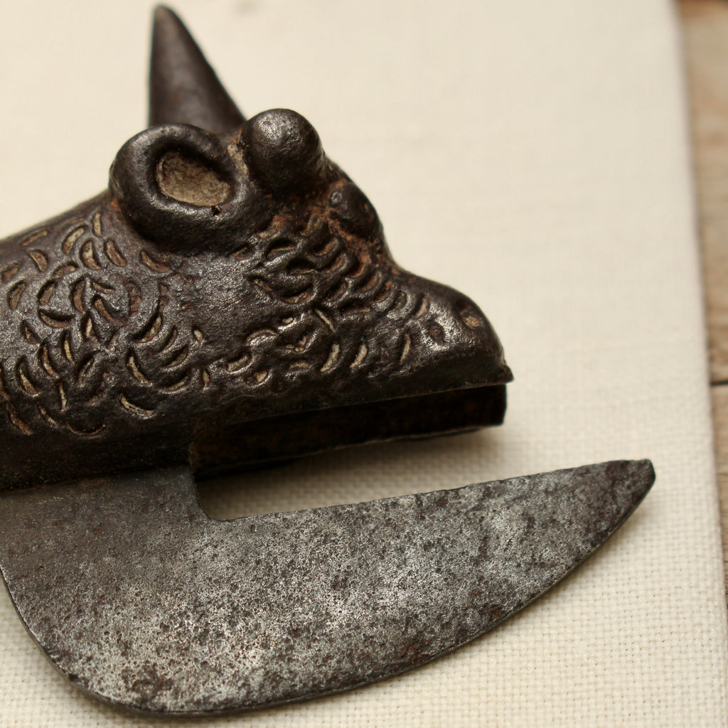 Antique WW1 "Bully Beef" Cast Iron Can Opener | Victorian Bull's Head Tin Opener