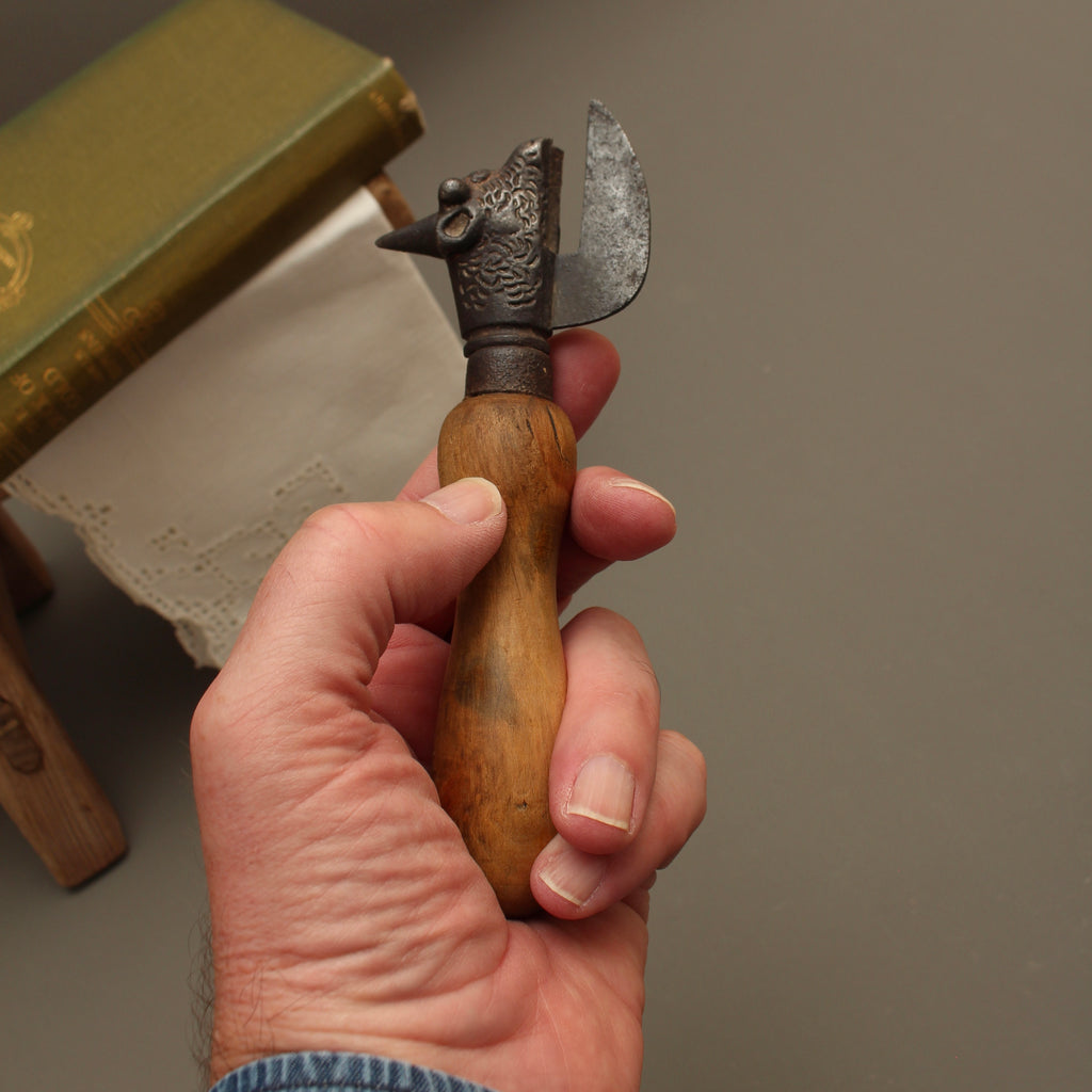 Antique WW1 "Bully Beef" Cast Iron Can Opener | Victorian Bull's Head Tin Opener
