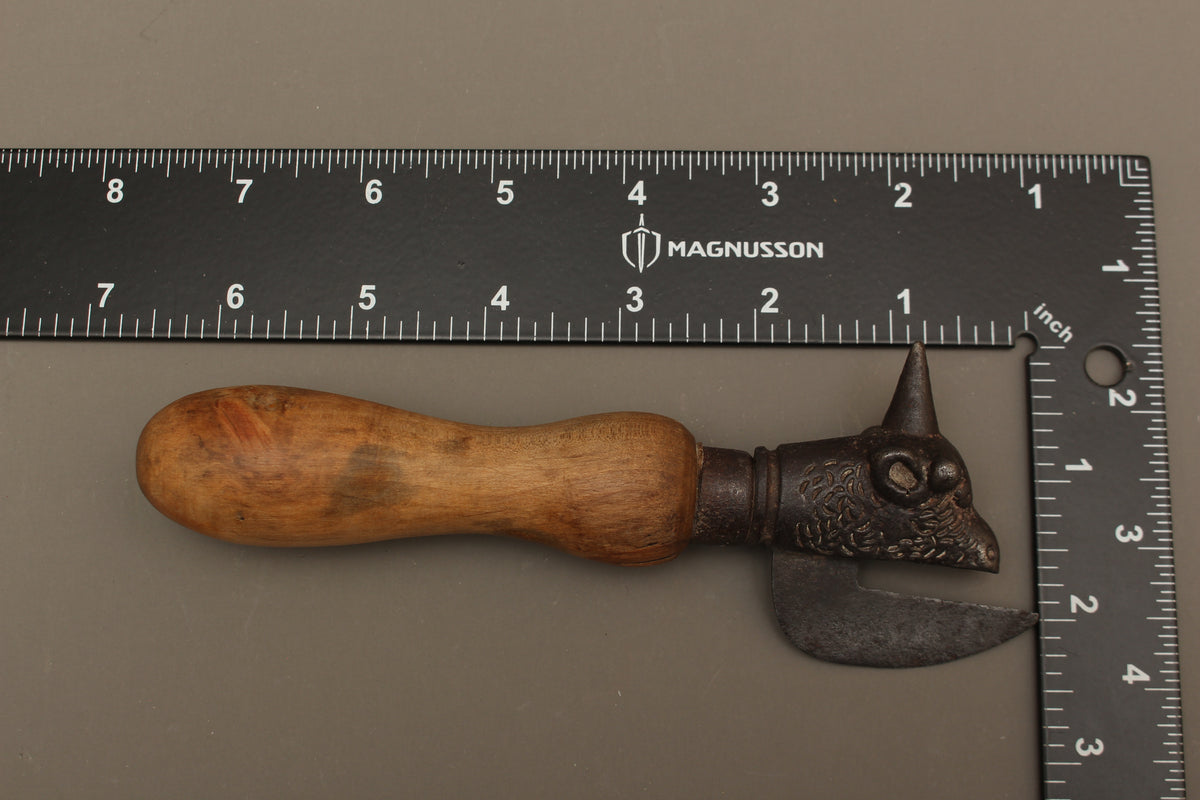 Antique WW1 "Bully Beef" Cast Iron Can Opener | Victorian Bull's Head Tin Opener