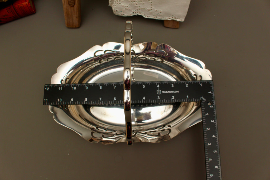 Vintage Cooper Brothers Sheffield Silver Plated Bon Bon Basket | Swing Handle Sweetmeat Dish