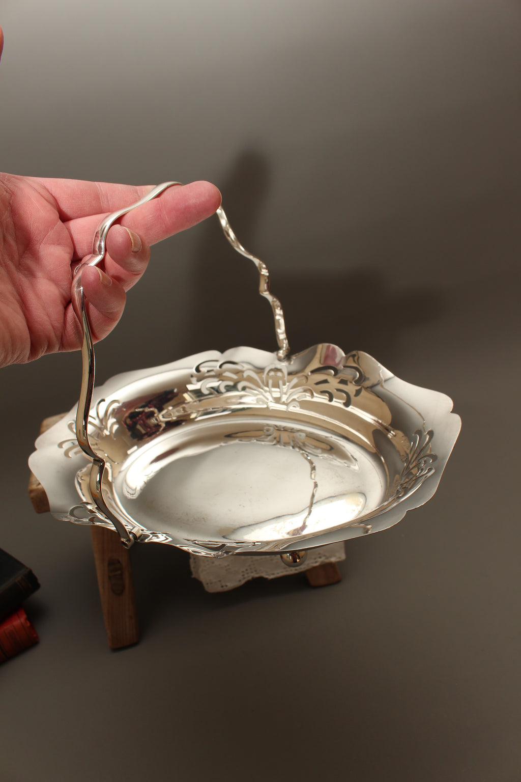 Vintage Cooper Brothers Sheffield Silver Plated Bon Bon Basket | Swing Handle Sweetmeat Dish