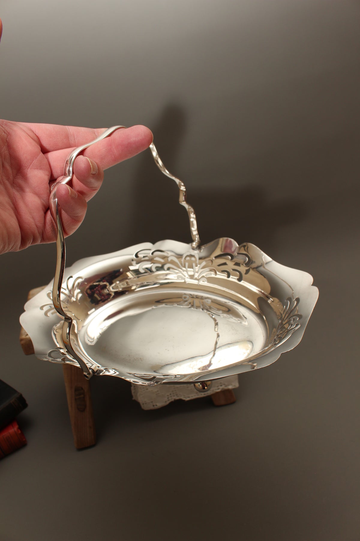 Vintage Cooper Brothers Sheffield Silver Plated Bon Bon Basket | Swing Handle Sweetmeat Dish