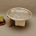 Pristine Boxed 14-Inch Vintage Cavalier Silver Plated Pierced Gallery Tray