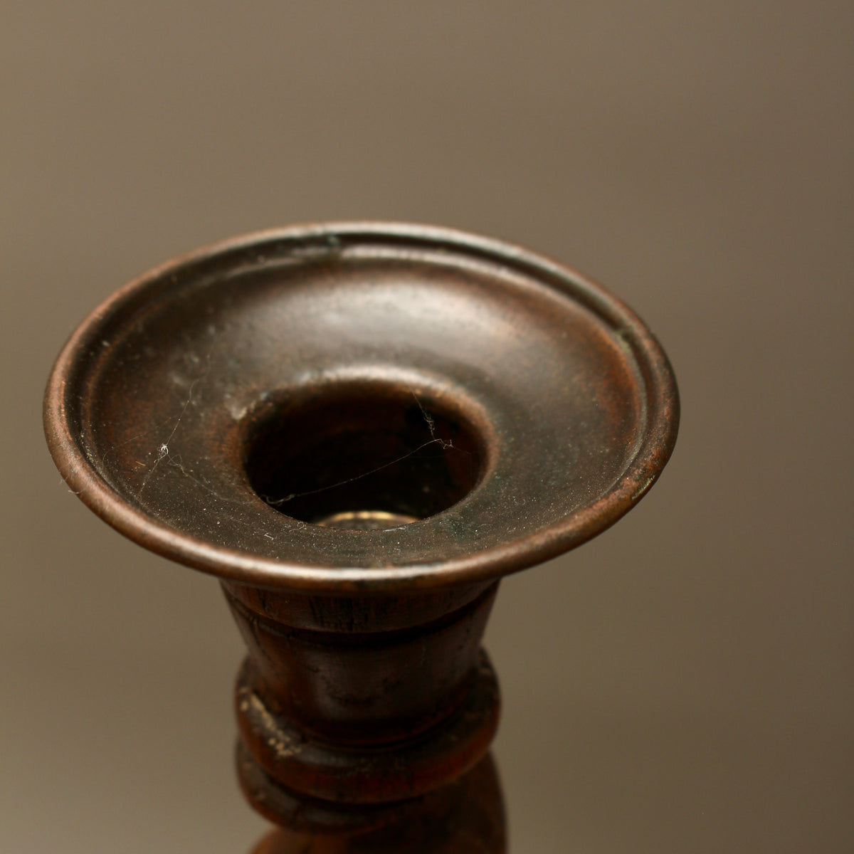 Pair of Vintage Hand-Turned Oak Barley Twist Candlesticks