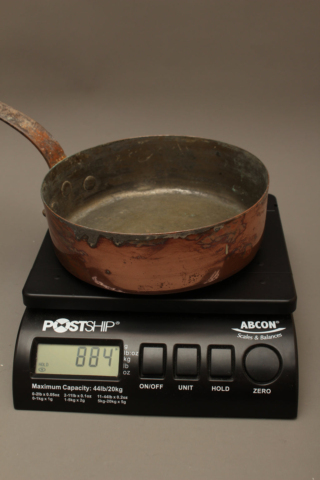 Antique 19th Century French Copper Sauté Pan Tin Overspill Forged Iron Handle