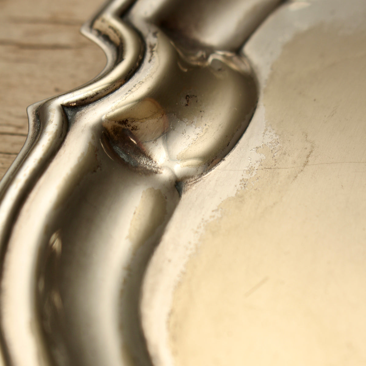 Antique Roberts & Belk Sheffield Silver Plate Salver Bleeding Copper Drinks Tray