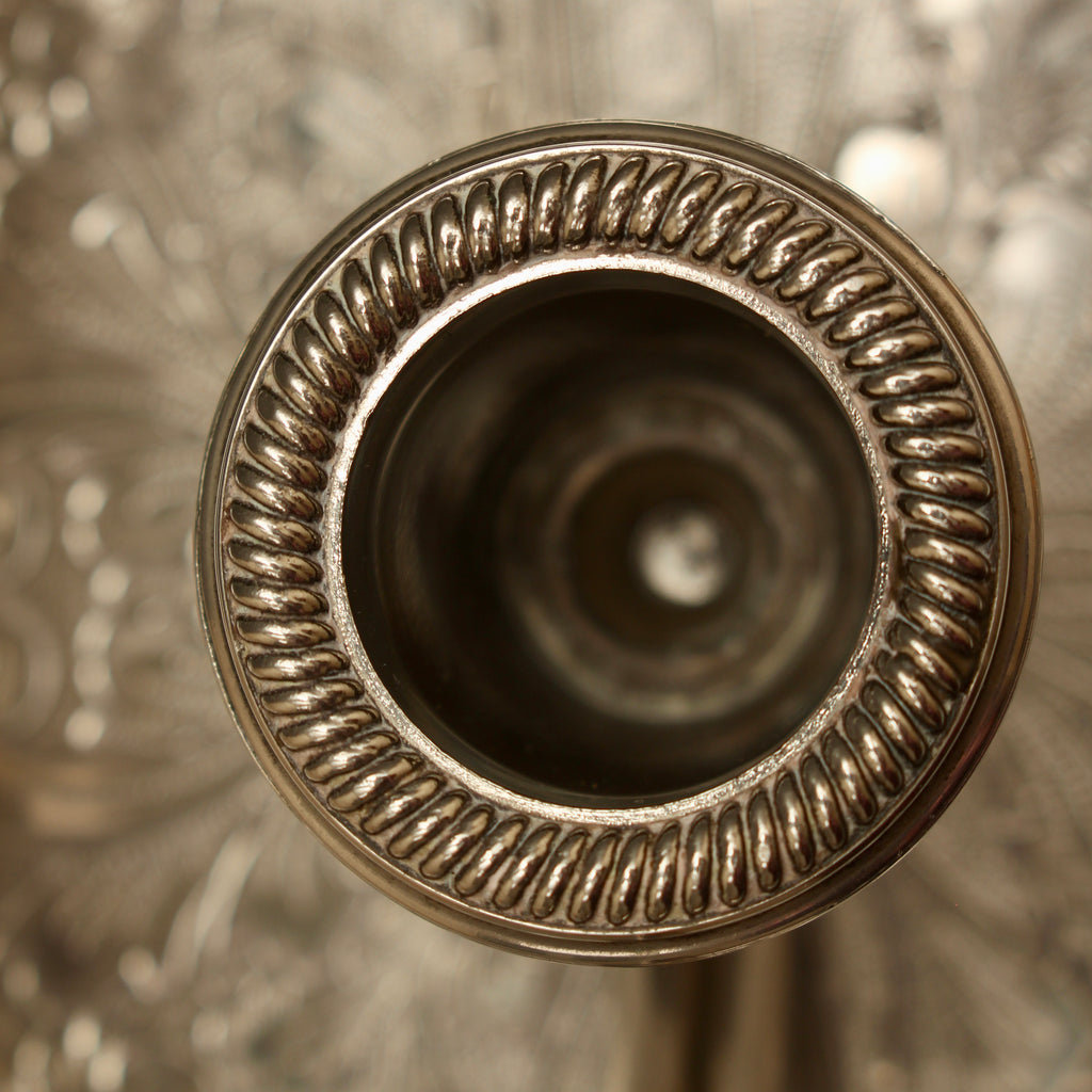 Vintage Seba Silver-Plated Engraved Oval Chamberstick – Made in England c.1970s