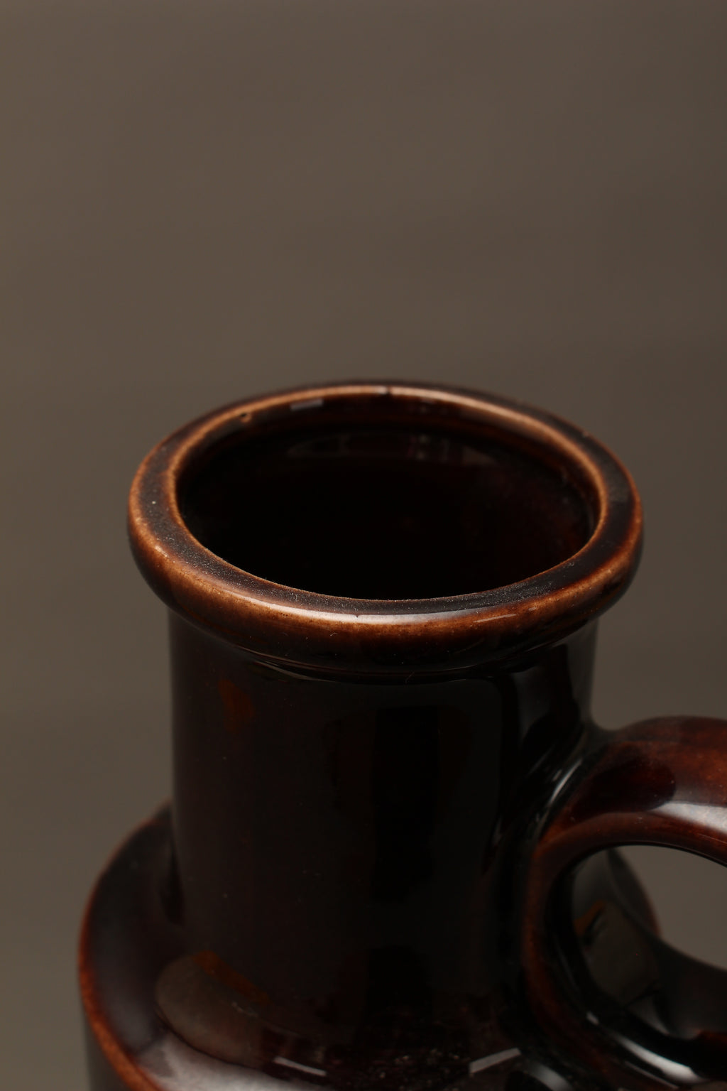 Vintage Scheurich 401-28 West German Pottery Vase – Mid-Century Fat Lava Handle Jug
