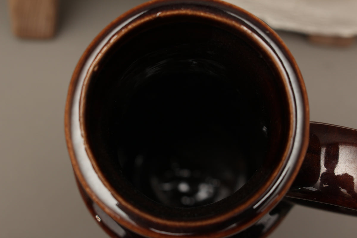 Vintage Scheurich 401-28 West German Pottery Vase – Mid-Century Fat Lava Handle Jug