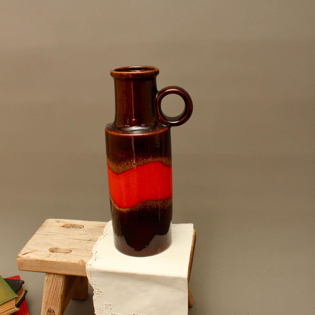 Retro Scheurich West Germany 401-28 Fat Lava Ceramic Jug – 1970s Mid-Century Art Pottery