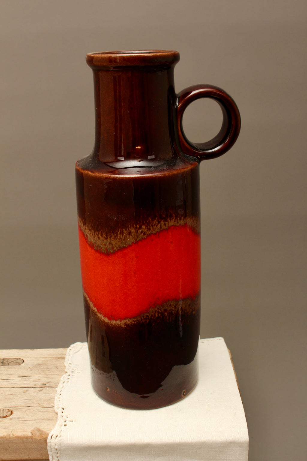 Retro Scheurich West Germany 401-28 Fat Lava Ceramic Jug – 1970s Mid-Century Art Pottery