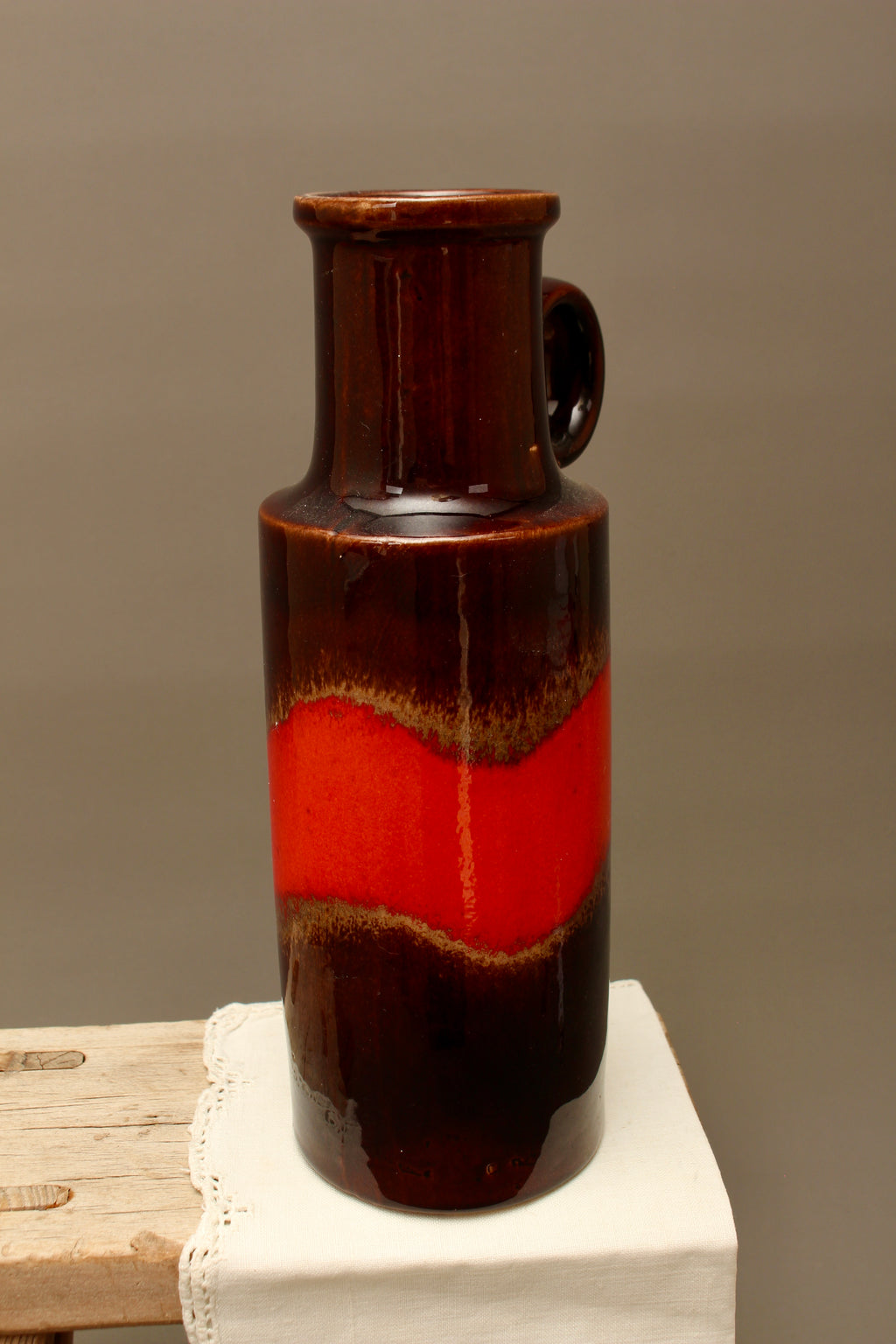 Retro Scheurich West Germany 401-28 Fat Lava Ceramic Jug – 1970s Mid-Century Art Pottery