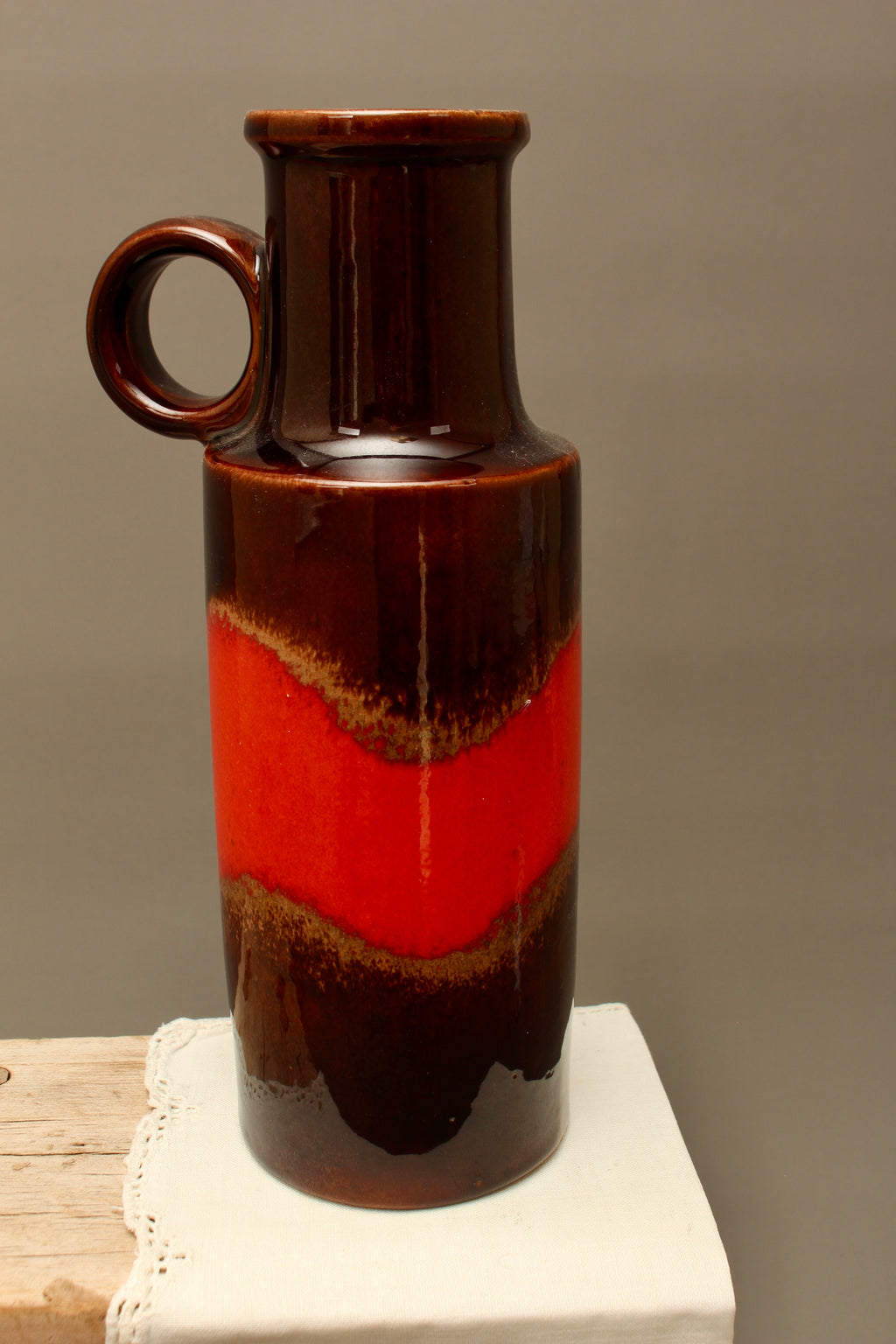 Retro Scheurich West Germany 401-28 Fat Lava Ceramic Jug – 1970s Mid-Century Art Pottery