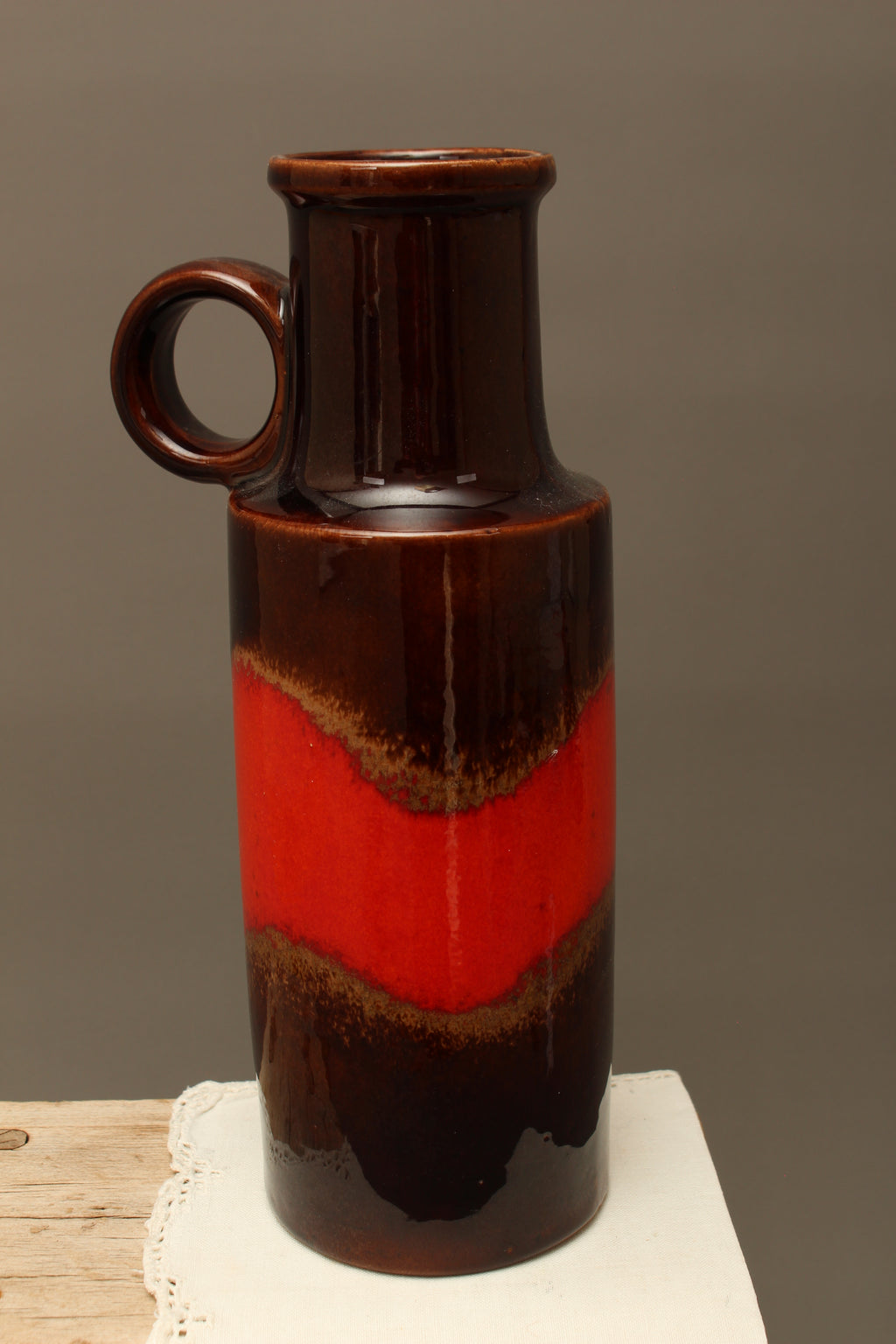 Retro Scheurich West Germany 401-28 Fat Lava Ceramic Jug – 1970s Mid-Century Art Pottery