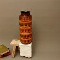 Large Scheurich 268-40 West German Floor Vase – 15 Inch Mid-Century Relief Pottery