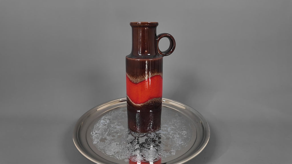 Retro Scheurich West Germany 401-28 Fat Lava Ceramic Jug – 1970s Mid-Century Art Pottery