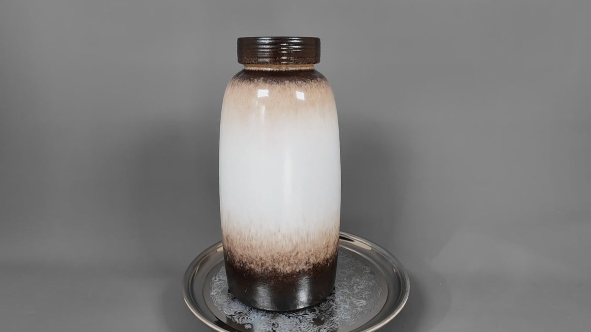 Large Scheurich 553-38 West German Floor Vase – 15 Inch Mid-Century Fat Lava Pottery