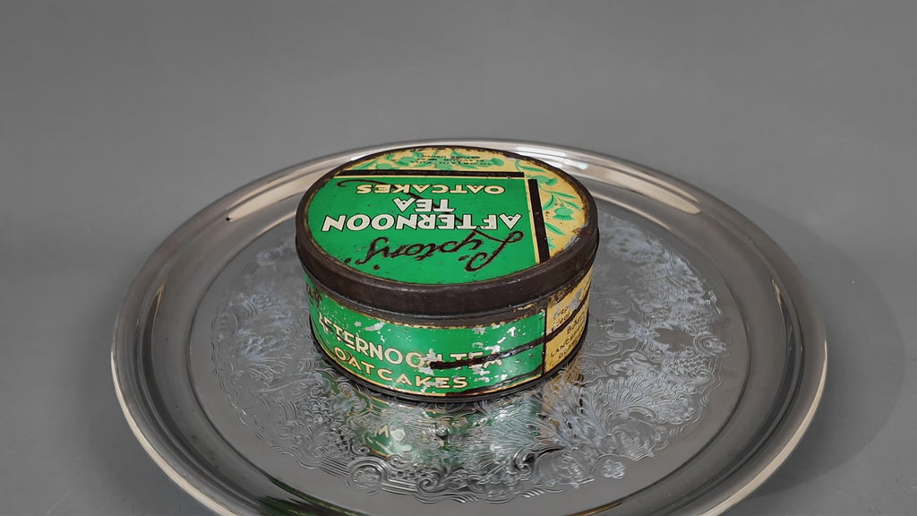 Vintage Lipton's Afternoon Tea Oatcakes Tin – Mid-Century Lithographed Advertising Box