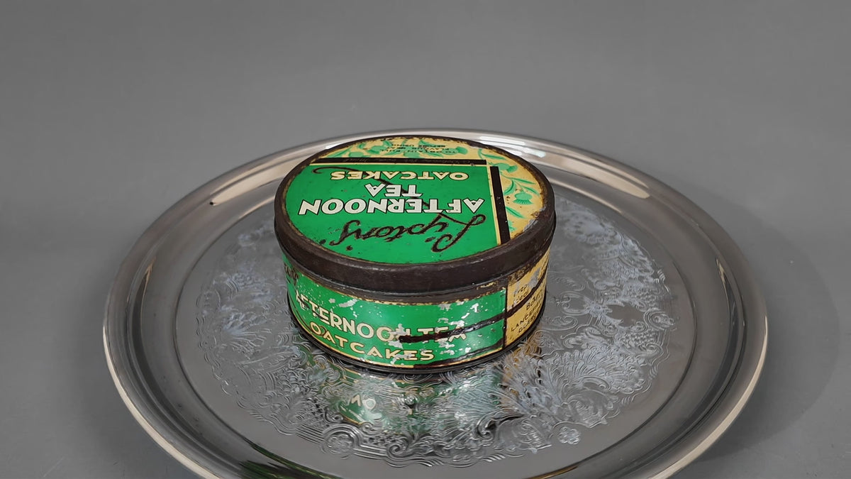Vintage Lipton's Afternoon Tea Oatcakes Tin – Mid-Century Lithographed Advertising Box