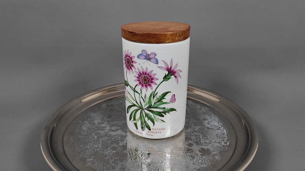 Vintage Portmeirion Botanic Garden Airtight Storage Jar – Gazania Ringens