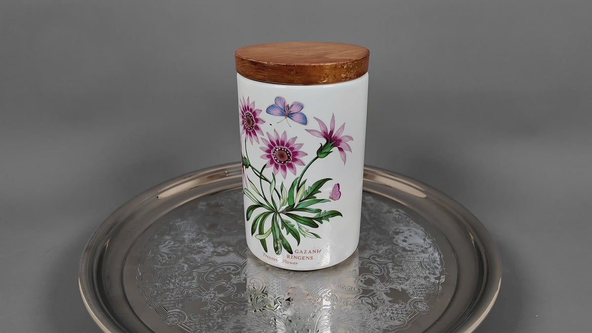 Vintage Portmeirion Botanic Garden Airtight Storage Jar – Gazania Ringens