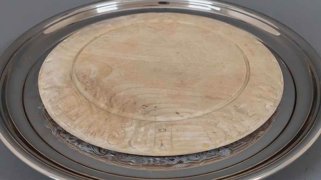 Antique Allinson Bread Wooden Trench Platter – Hand-Carved Sycamore Advertising Board
