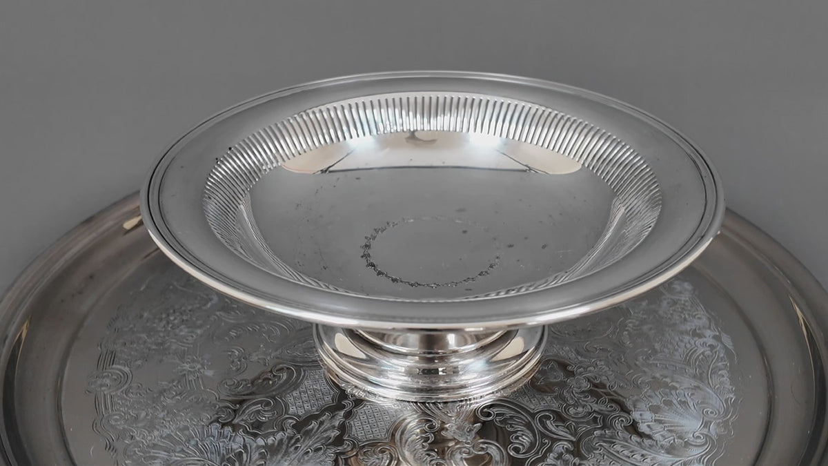 Antique Mappin & Webb Mappin Plate Pedestal Fruit Bowl – Art Deco Pierced Tazza