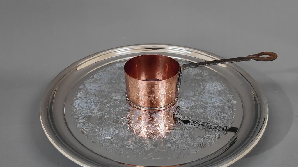 Vintage Jean Goardère Stamped French Copper Pan – 3 Inch Hand-Forged Sugar Pot
