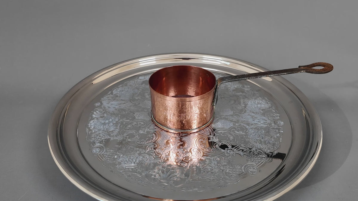 Vintage Jean Goardère Stamped French Copper Pan – 3 Inch Hand-Forged Sugar Pot